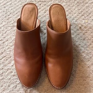 Madewell Brown Leather Mules/ Clogs
